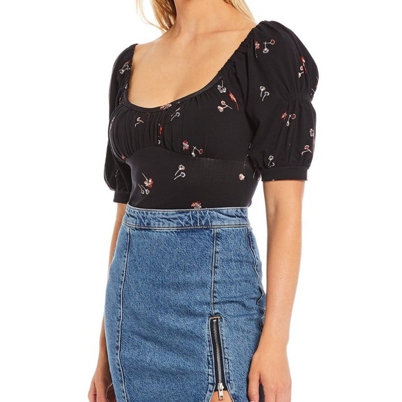 NWOT Free People Play Date Floral Bodysuit - Picture 11 of 11